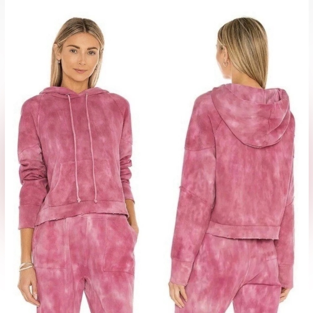 LoveShackFancy Anarosa Pink Tie Dye Hoodie | Medium